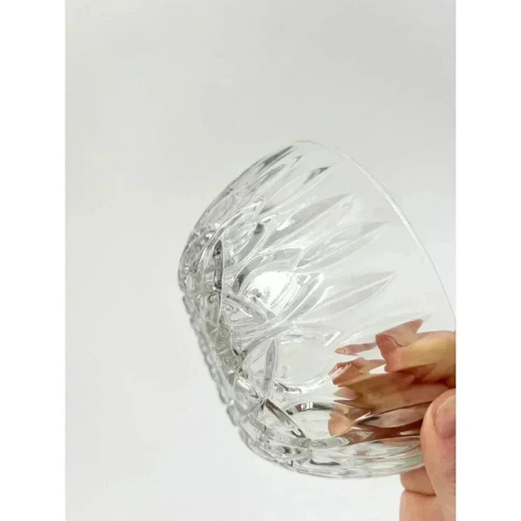 Vintage Pasari Pressed Glass Crystal Woven Pretzel Designed Catchall Bowl - Picture 7 of 8